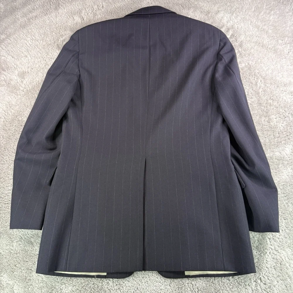 Paul Stuart Mens 40L Navy Pinstripe Wool Blazer Sport Coat Semi Tall Canada